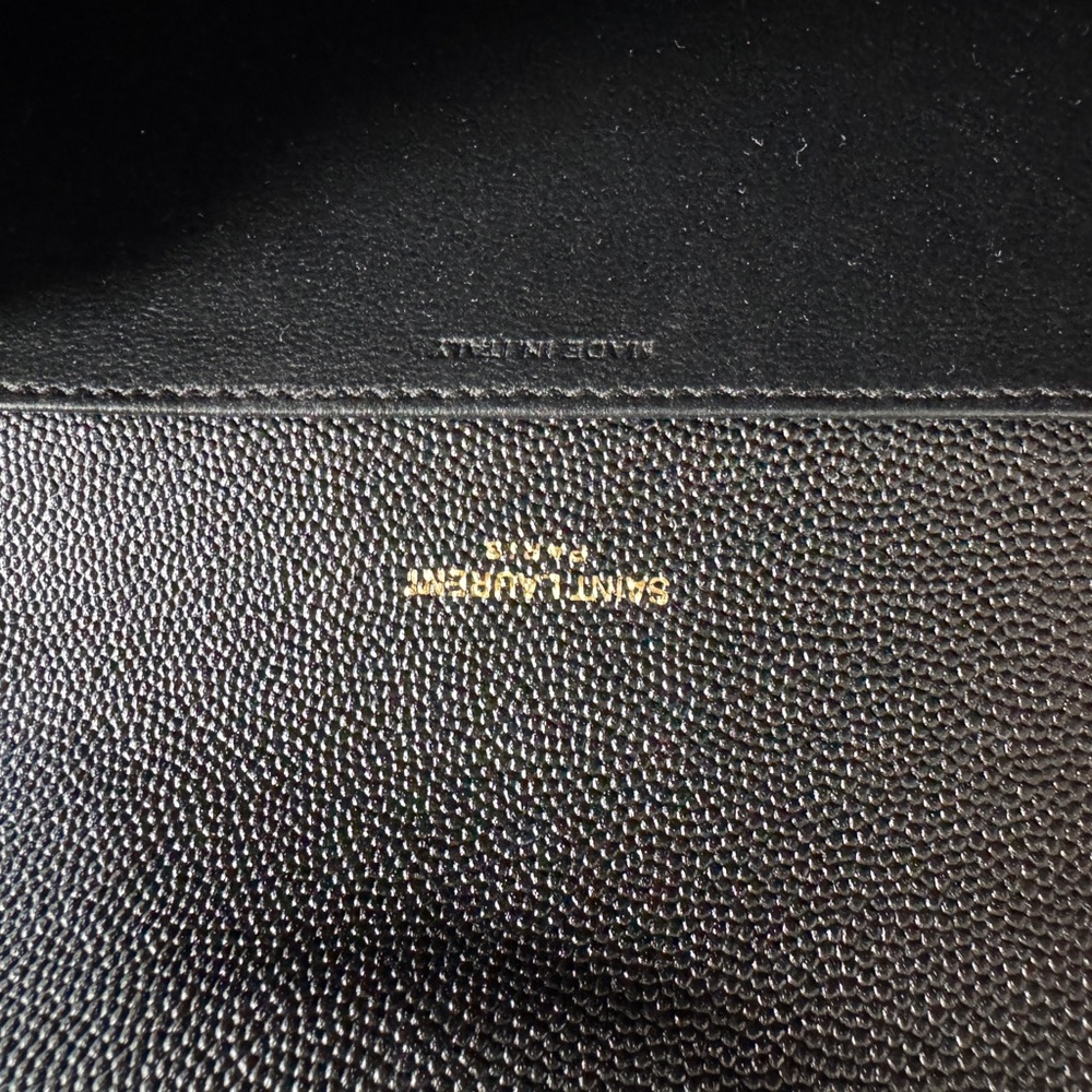 SAINT LAURENT Uptown Chain Wallet in Grain De Poudre Embossed Leather - Picture 8 of 14